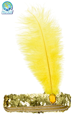 PIUMA CHARLESTON PAILLETTES GIALLO